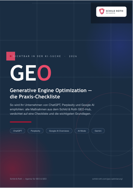 GEO Checkliste: Sichtbar in der KI-Suche (PDF-Cover)