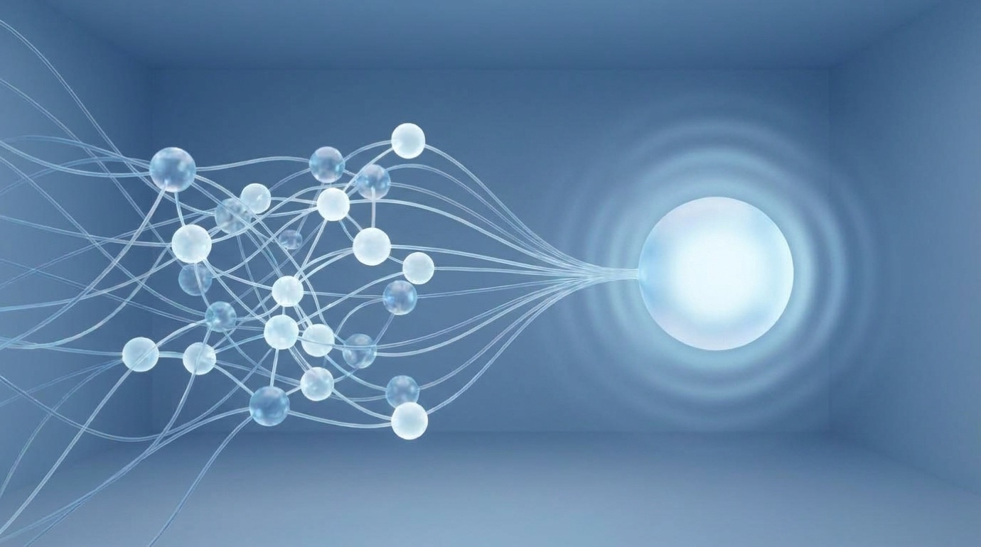 GEO-Optimierung: Netzwerk aus Quellen speist eine KI-Antwort