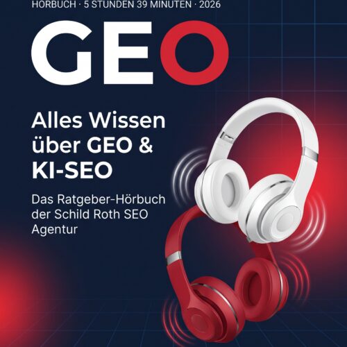 Cover: Alles Wissen über GEO & KI-SEO – das kostenlose Ratgeber-Hörbuch der Schild Roth SEO Agentur