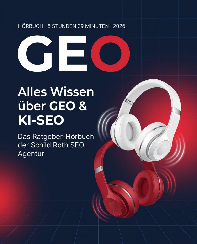 Cover: Alles Wissen über GEO & KI-SEO – das kostenlose Ratgeber-Hörbuch der Schild Roth SEO Agentur